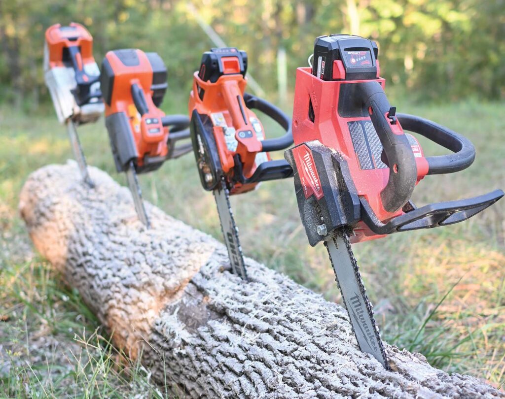 Commonly used battery top handles chain saws on the market