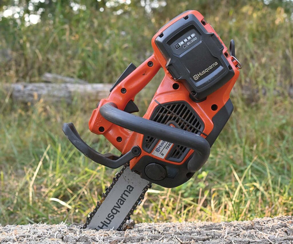 IPX4 rated, which means the saws can be operated in heavy rain