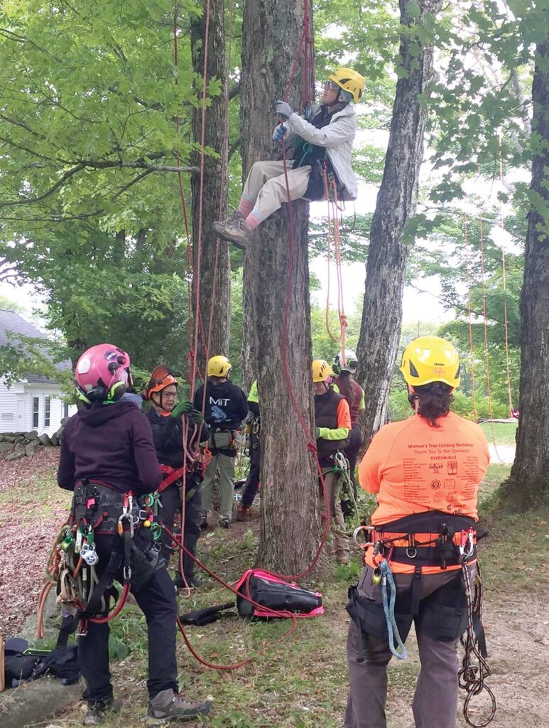 Women’s Tree Climbing Workshop demonstrate competency. 