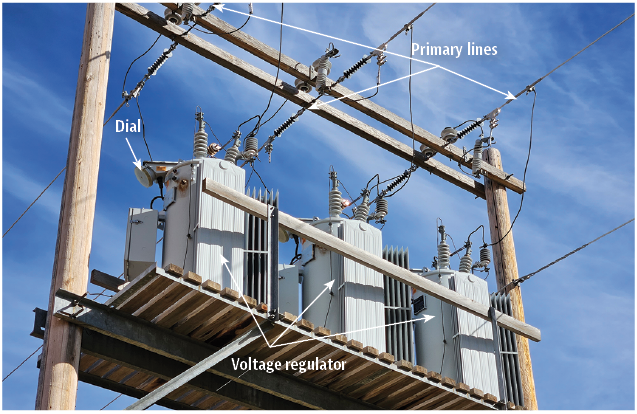 Voltage regulators on a distribution system