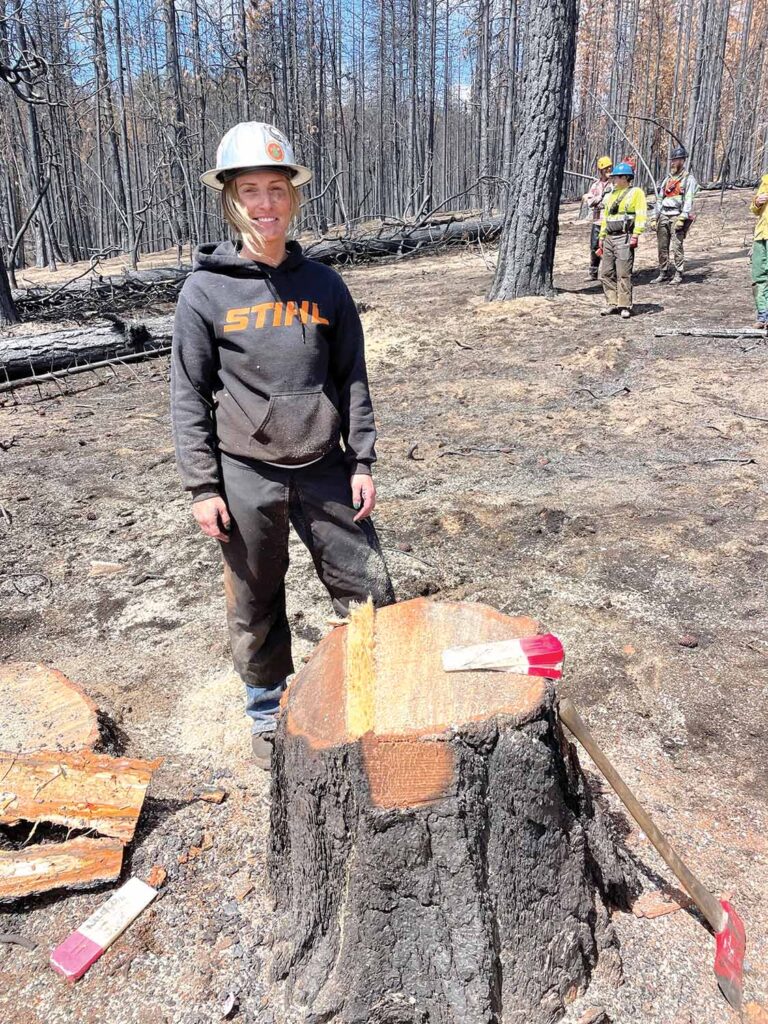 Amber Lloyd was a trainee learning about tree felling