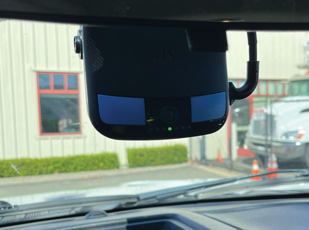 The in-cab camera helps monitor other drivers. If something happens, there’s video footage of it.