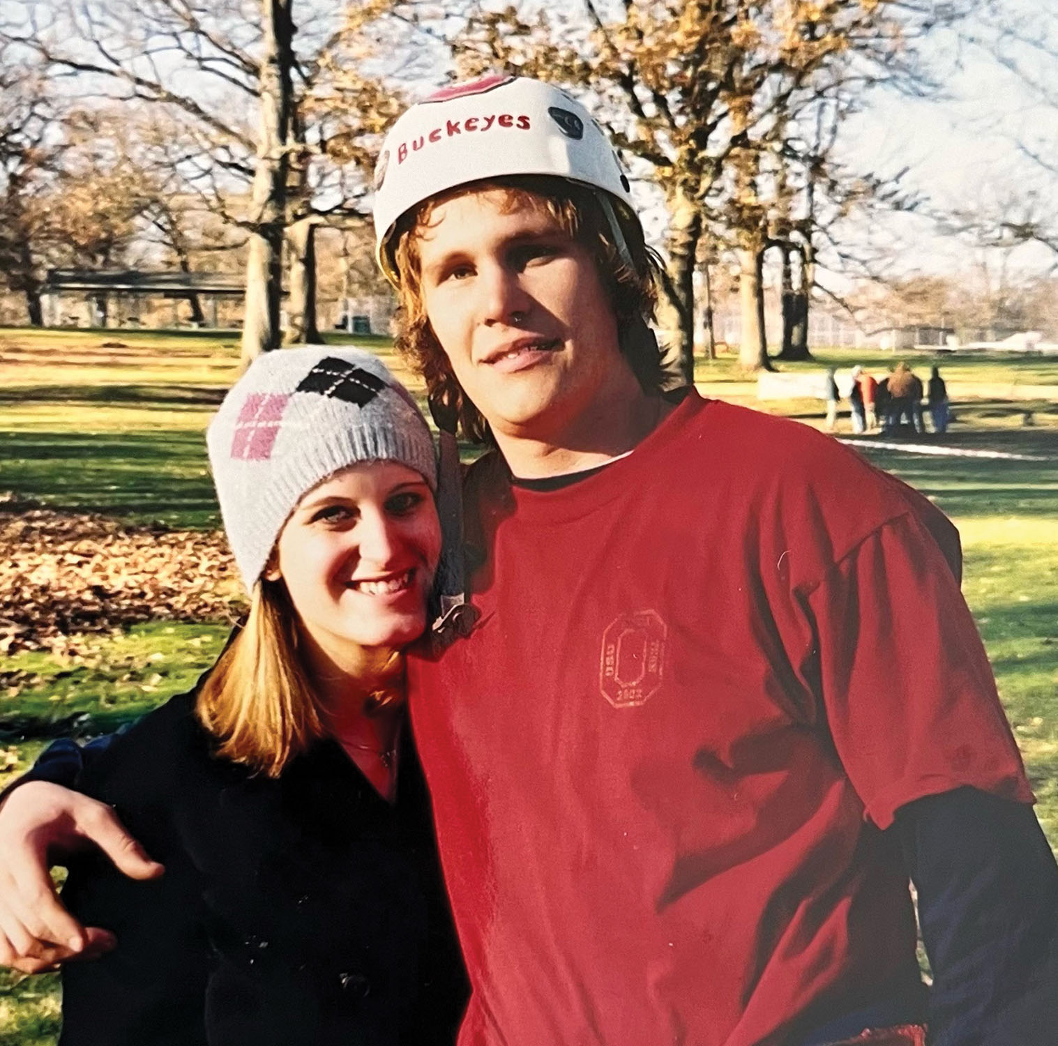 Chris Ahlum and his then girlfriend, Heather, now his wife, during his first Student Career Days event at TCI EXPO ’03.