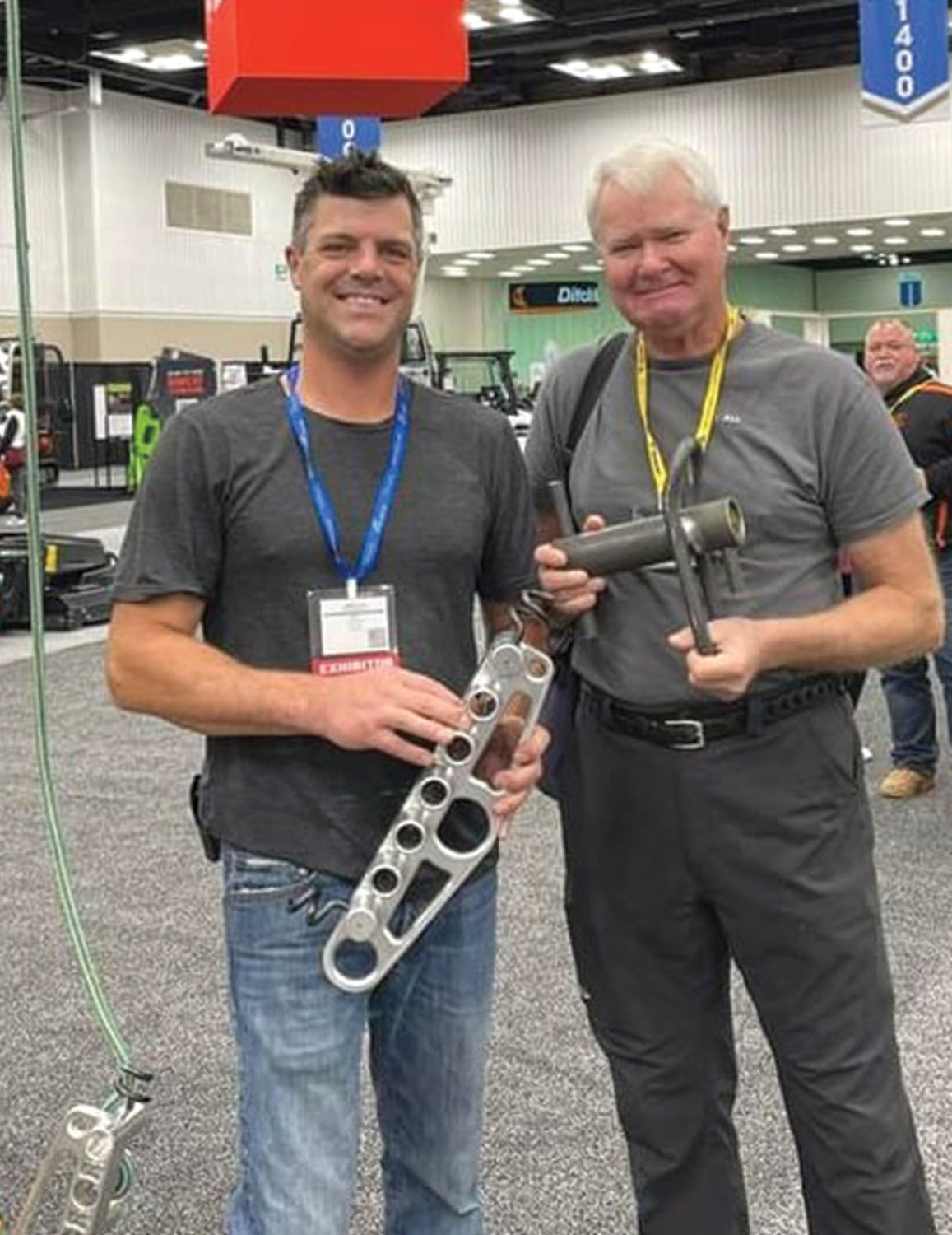 Jail Brake’s Seth Ramsdell with an attendee at TCI EXPO ‘22 in Charlotte, North Carolina.