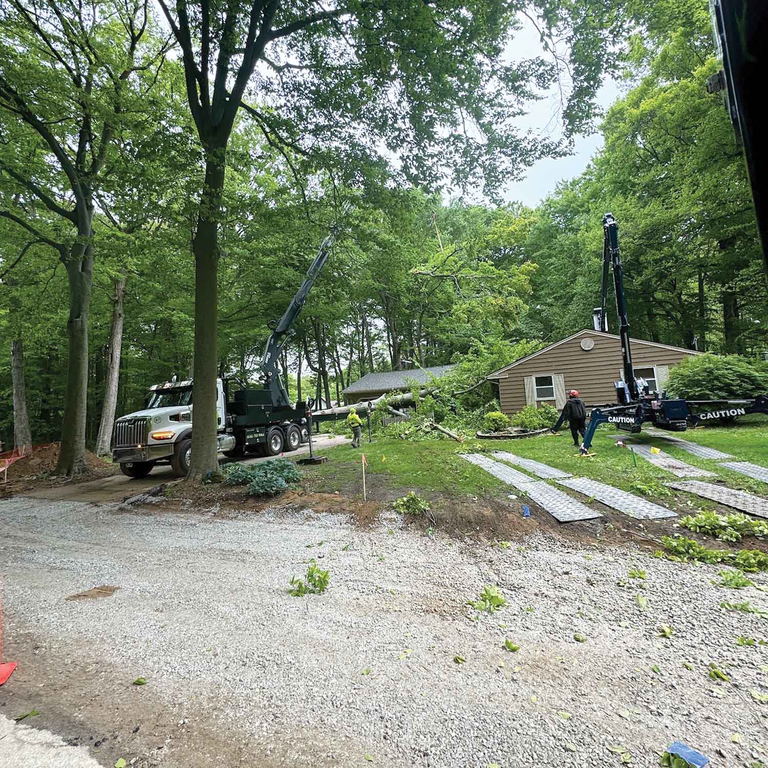 “We use lots of the new plastic mats,” says Dustin Meyers. “Mats go down for everything, especially in the fall."