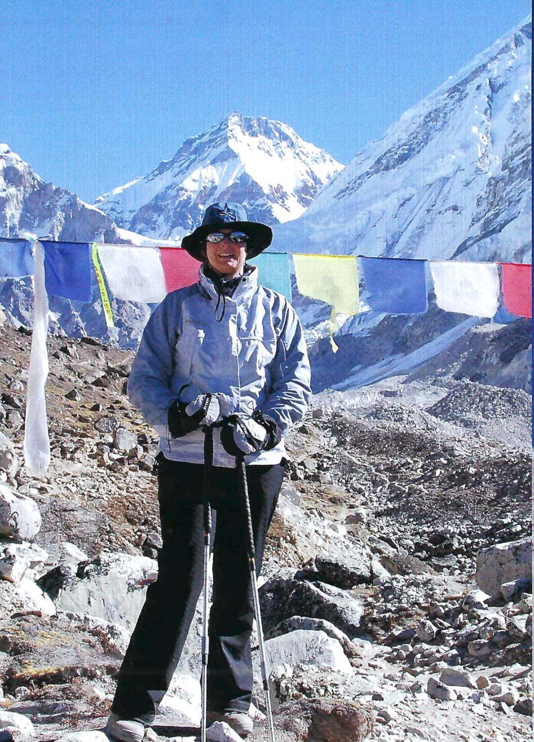 Monica Hemingway on an Everest Base Camp trek in Nepal, October 2008. (Photo courtesy of Monica Hemingway)